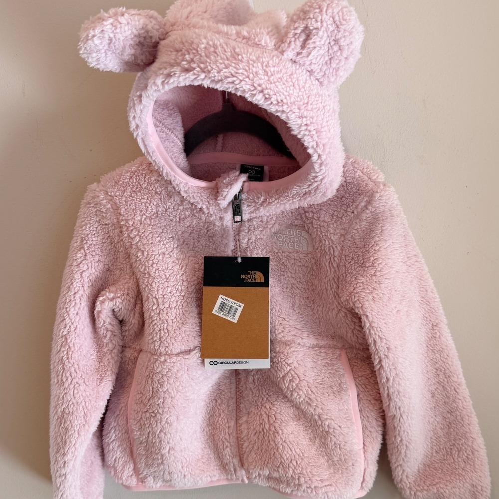 The North Face Kids Campshire Full Zip Fleece Bear Ear Hoodie Pale Blossom 2T